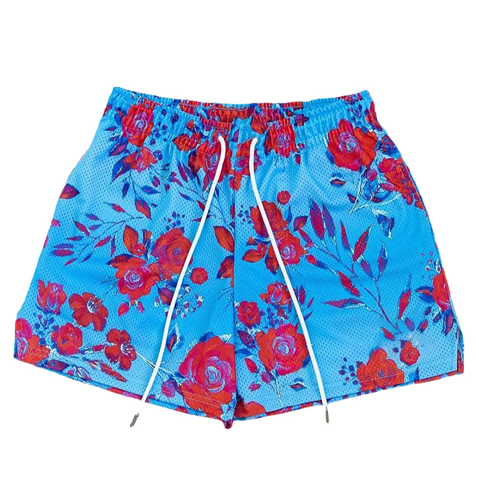 MECH-ENG Men's Graphic Print Shorts Boho Lightweight Athletic Running Workout Mesh Beach Summer Shorts