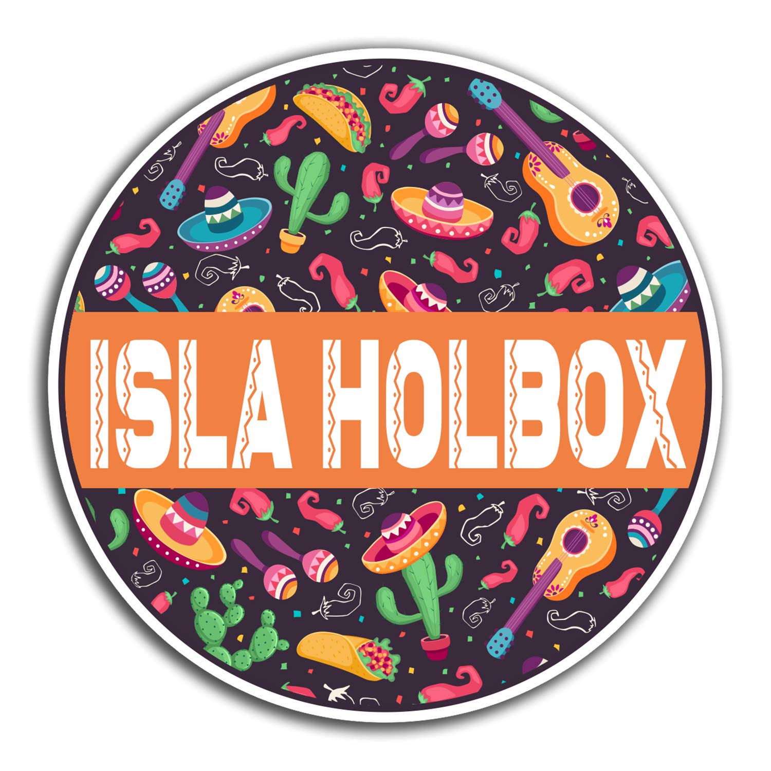 Destination Vinyl Ltd Multi 2 X 10Cm Isla Holbox Mexico Vinyl Stickers - Fun Sticker Laptop Luggage #32689 (10Cm Wide)