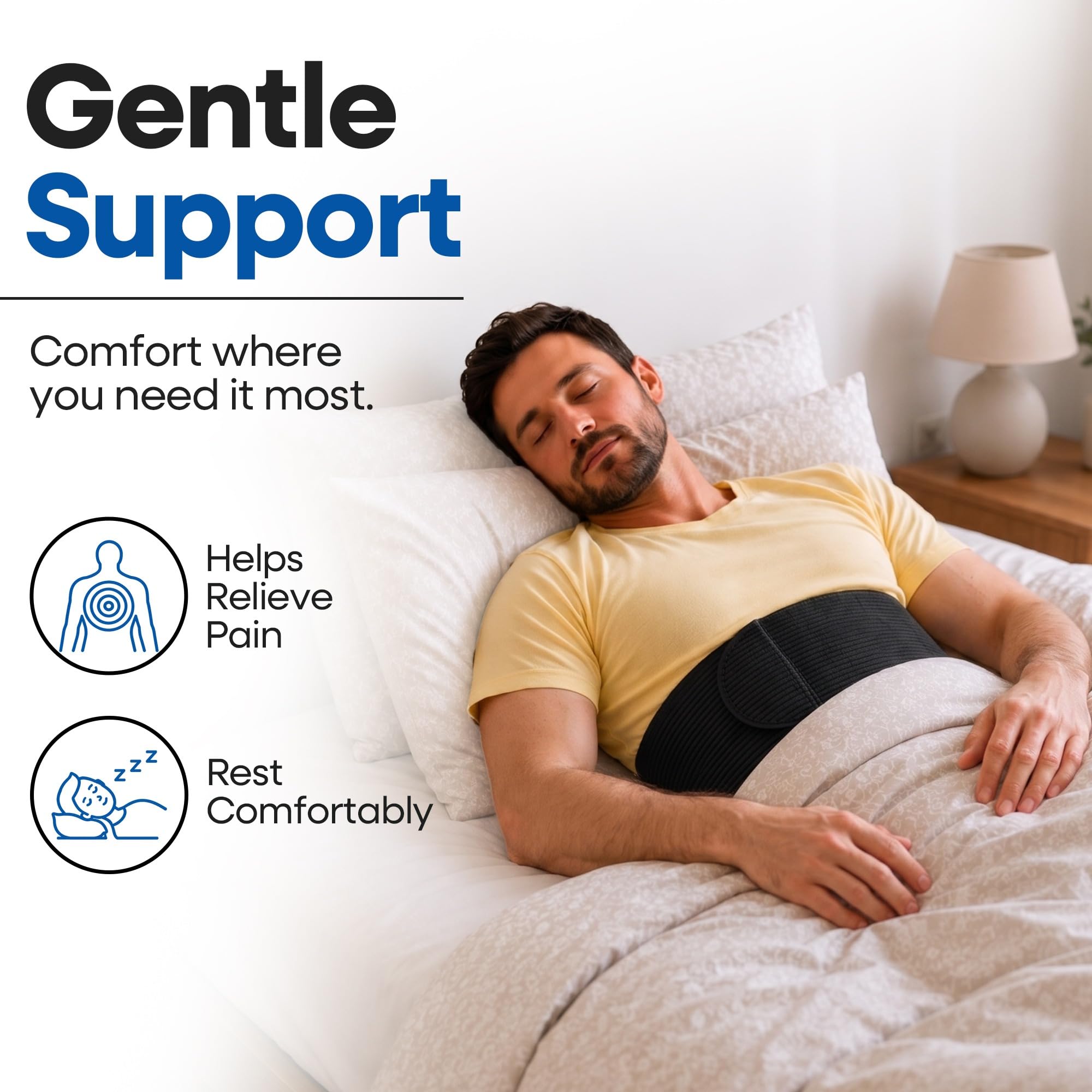 Chest Binder Rib Brace,Rib Belt to reduce Rib Cage Pain Chest Compression Support for Rib Muscle Injuries, Prellungen Ribs or Rib Flare Breathable Chest Wrap Breast Binder for Women or Men (Large/XL)