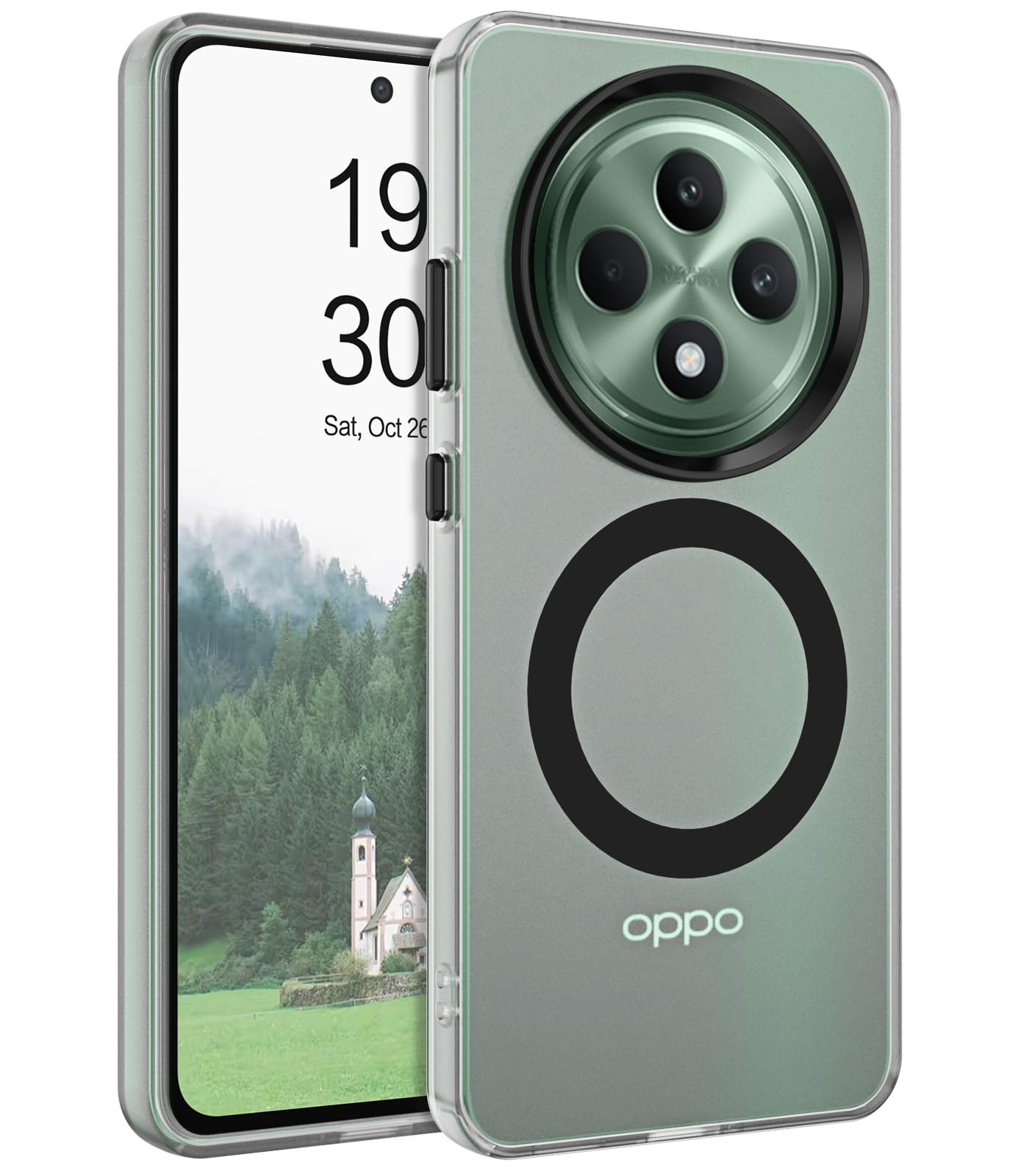 COMAKU Cover per Oppo Reno 12 FS 5G / Reno 12F 5G, con 360° Magnetica Anello Supporto, Anti Caduta e Resistente Agli Urti, Cover per Oppo Reno 12 FS 5G / Reno