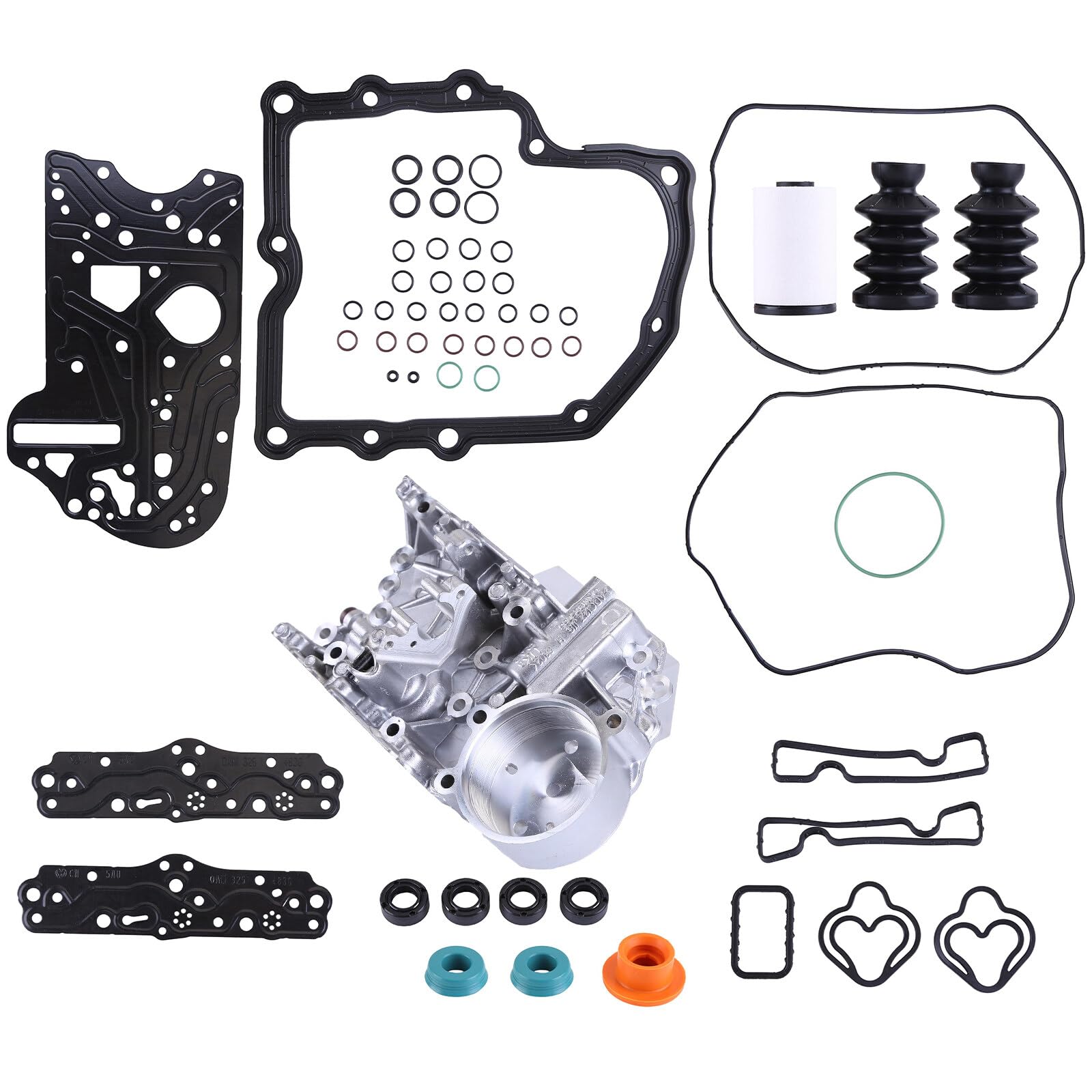 Asudaro Juego de juntas de cuerpo de válvula de transmisión, kit de revisión mecatrónica 0AM32506AE 0AM325066AC para A1/A3/Q3 DQ200 de 7 velocidades