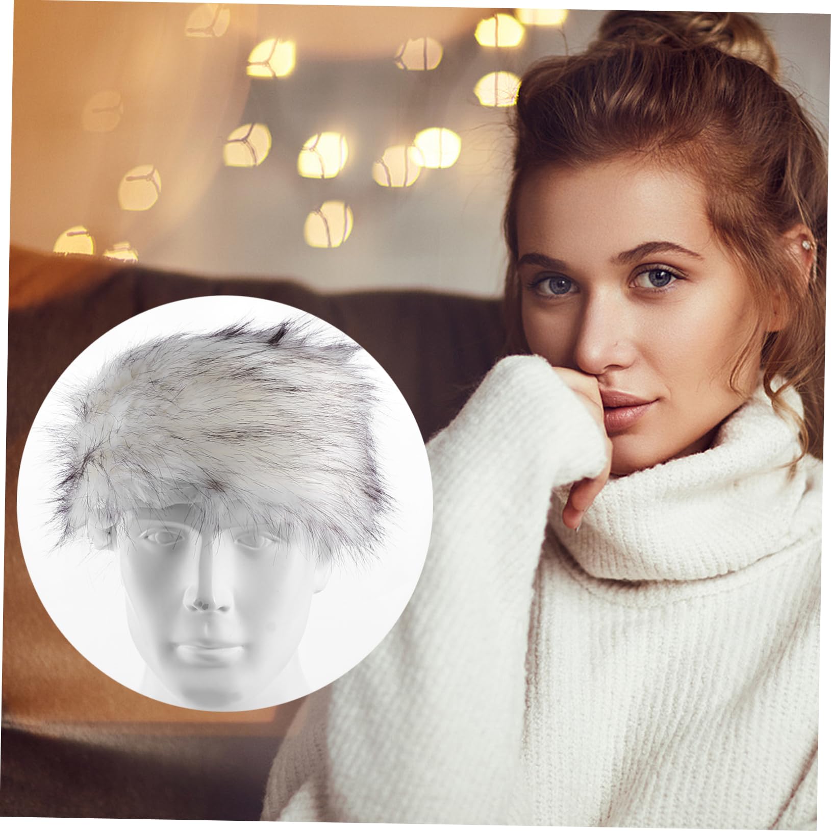 VANZACK 2pcs Cozy Women Hat Plush Fur Beanies Girls Fur Headwear Cold Weather Protection Stylish Accessory