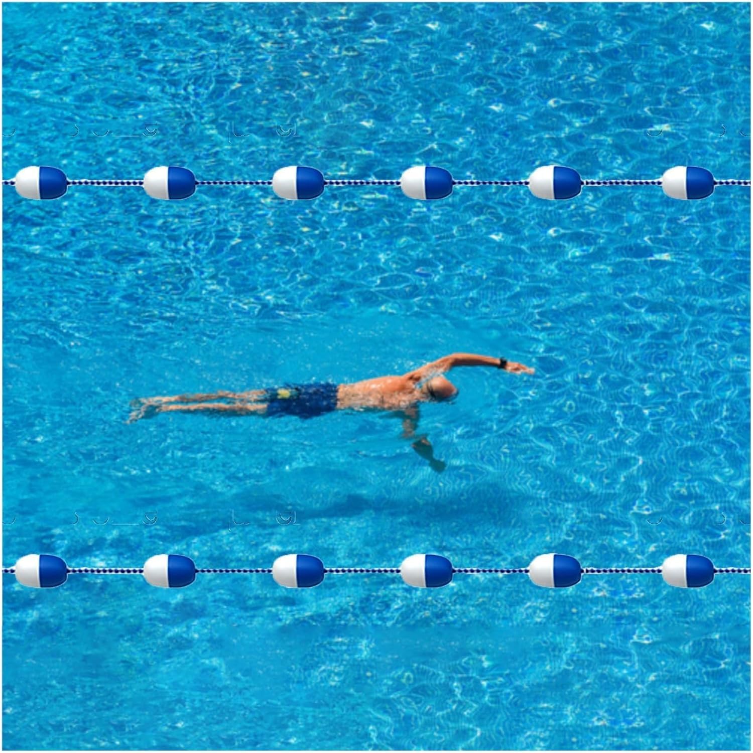 Corde de sécurité de piscine pour éviter les intrusions en zone profonde avec flotteur réglable