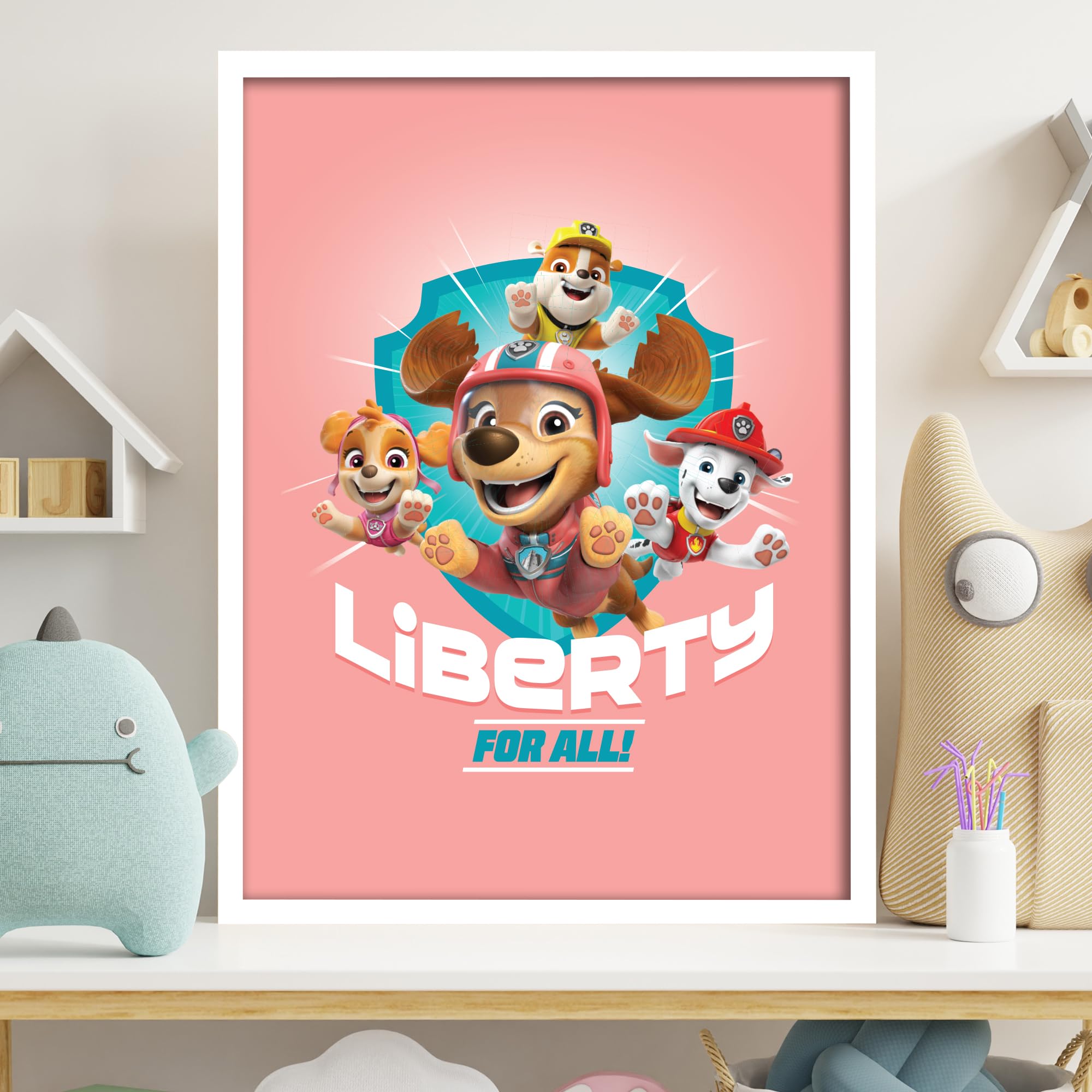 Themed Paw Patrol Print - Liberty For All Poster Wall Art (21cm x 29.7cm - A4)