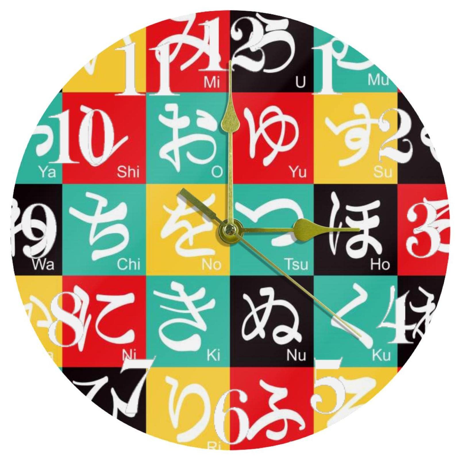 Horloge murale japonaise quartz ronde de 25,4 cm pour la cuisine