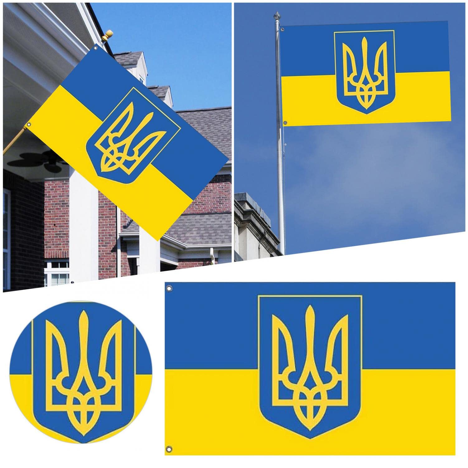 Ukraine Flagge – 90 X 150 Cm, 100% Polyester, Mit Zwei Ösen