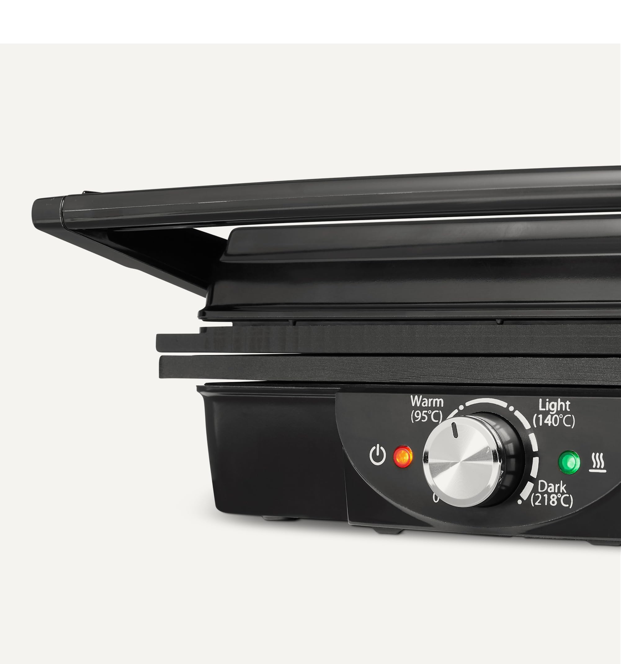Amazon Basics Gril électrique avec réglage de la température et plaques antiadhésives, 2 000 W, noir