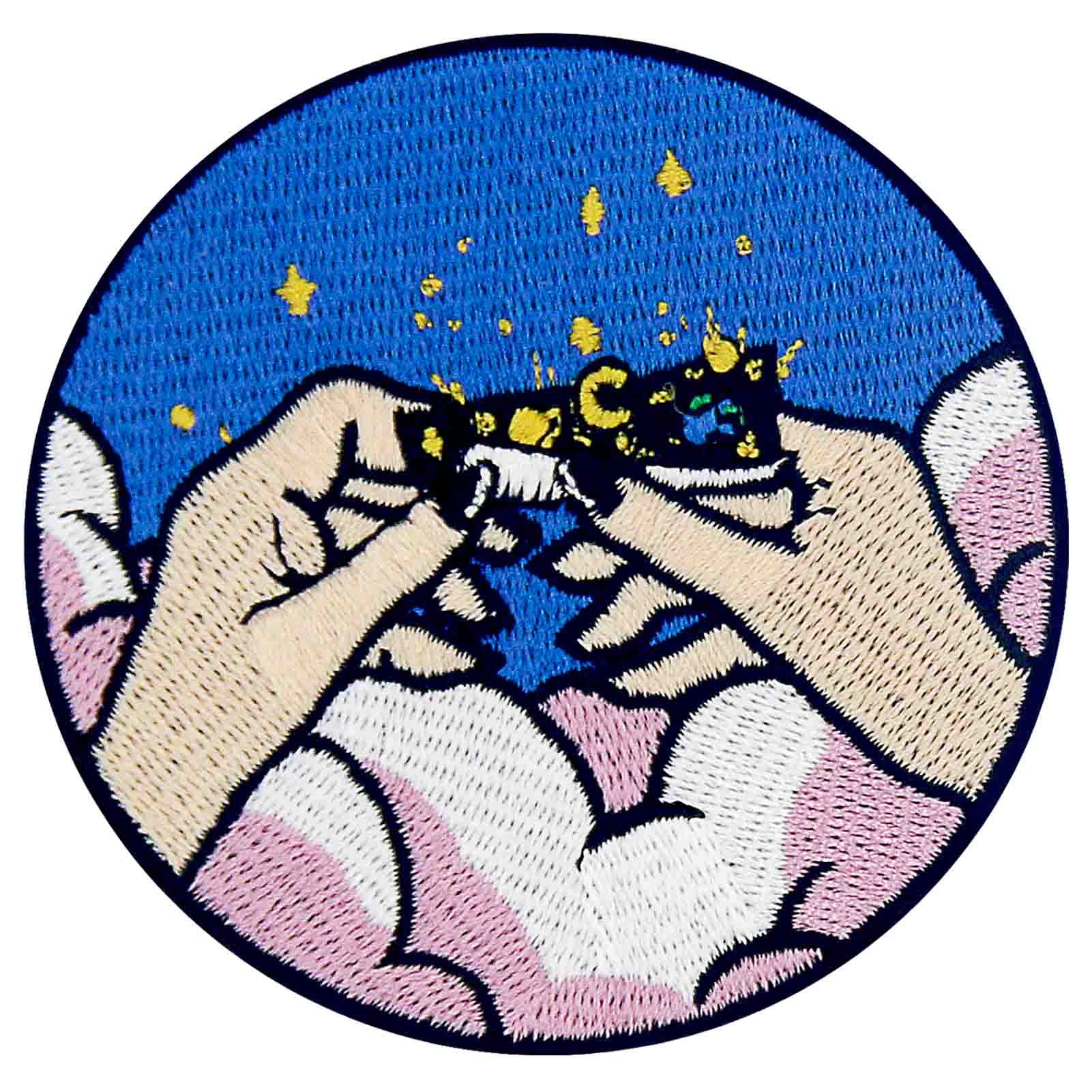 ZEGINs Space Cigarette Embroidered Applique Patches Badge Iron On Sew On Emblem