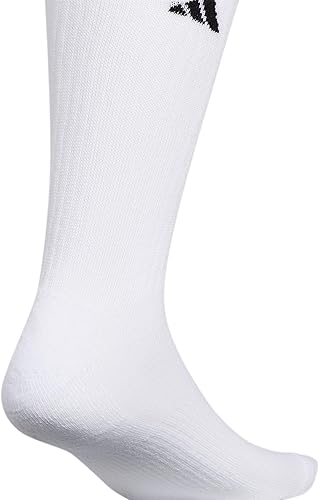 Miniatura 5 de adidas - Calcetines deportivos acolchados para hombre (6 pares), color blanco y negro