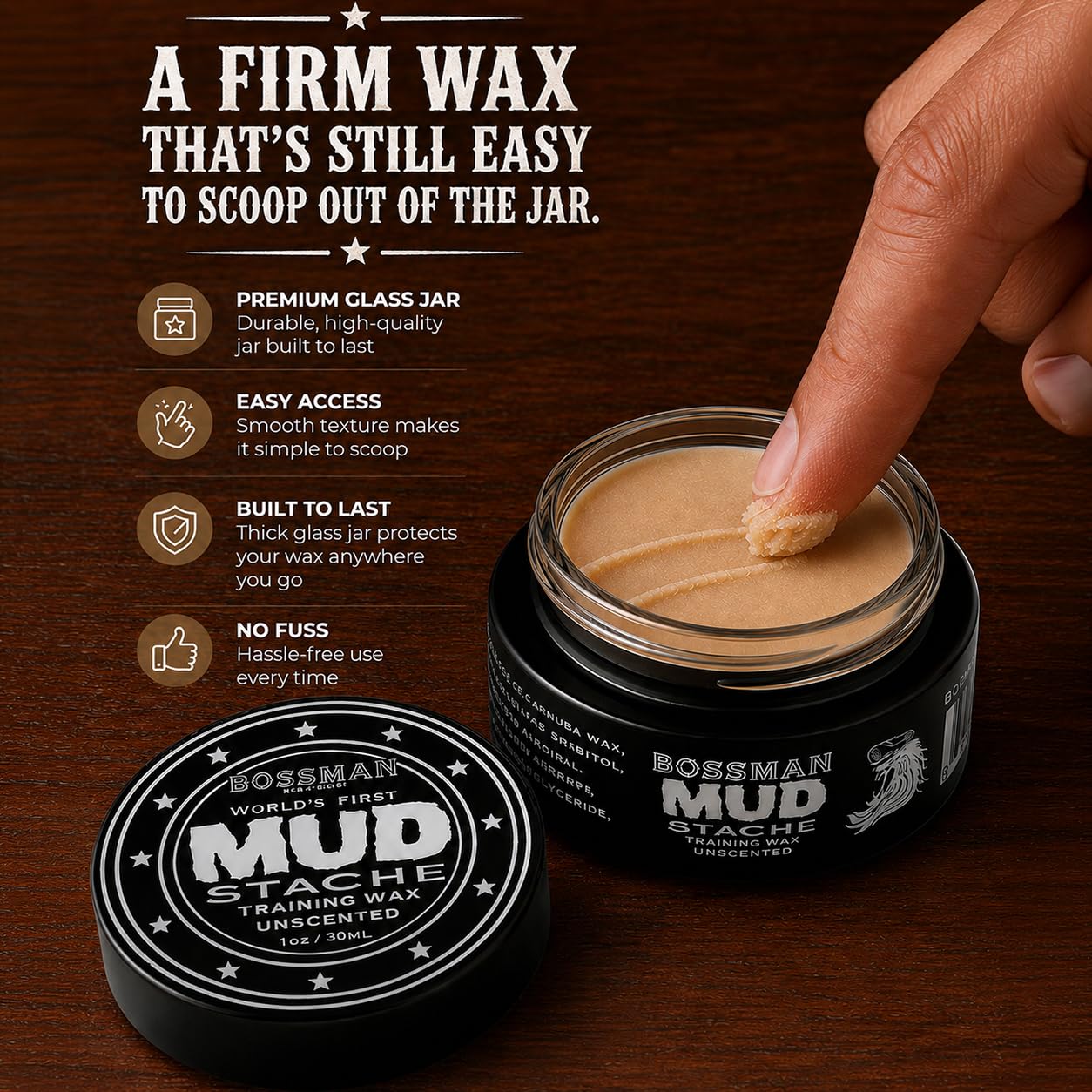 Train Your Mustache with Bossman MUDstache Wax -5