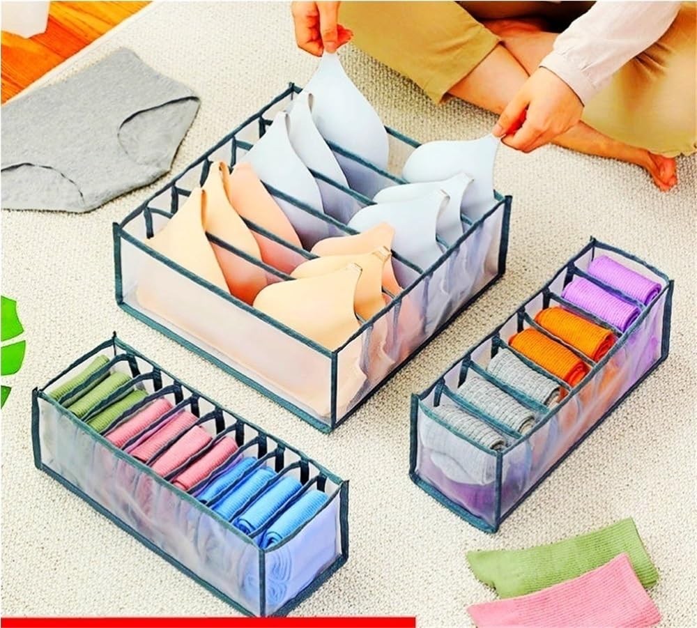 Boîte de rangement pour sous-vêtements et chaussettes, organisateur de soutien-gorge, solution robuste et haut de gamme à plusieurs niveaux, séparateurs de vêtements avec compartiments ajustables