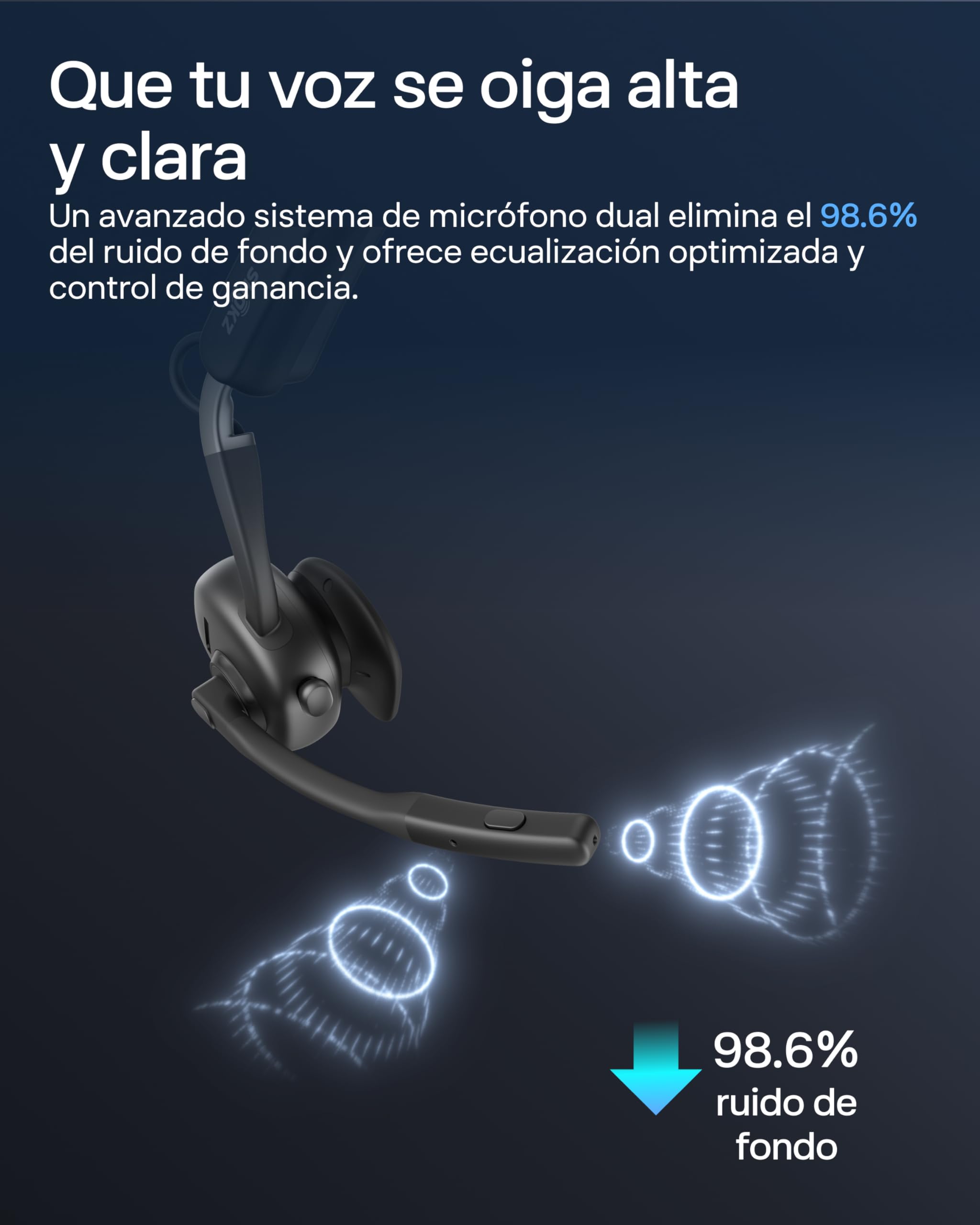 SHOKZ Auriculares de conducción ósea OpenMeet UC, Open-Ear, Adaptador USB-A | Mics. con Cancelación Ruido | Bluetooth 5.4 | 15h duración | Carga rápida | sin Cables | para Trabajo, Llamadas, reuniones