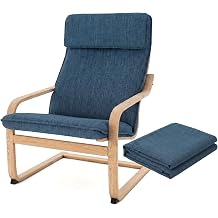 Tranqun Navy Blue Armchair Replacement Cover 51.97x21.65 Inches Polyester Chair Replacement Compatible with IKEA Poang Armchair Slipcover Only Cushion Not Included