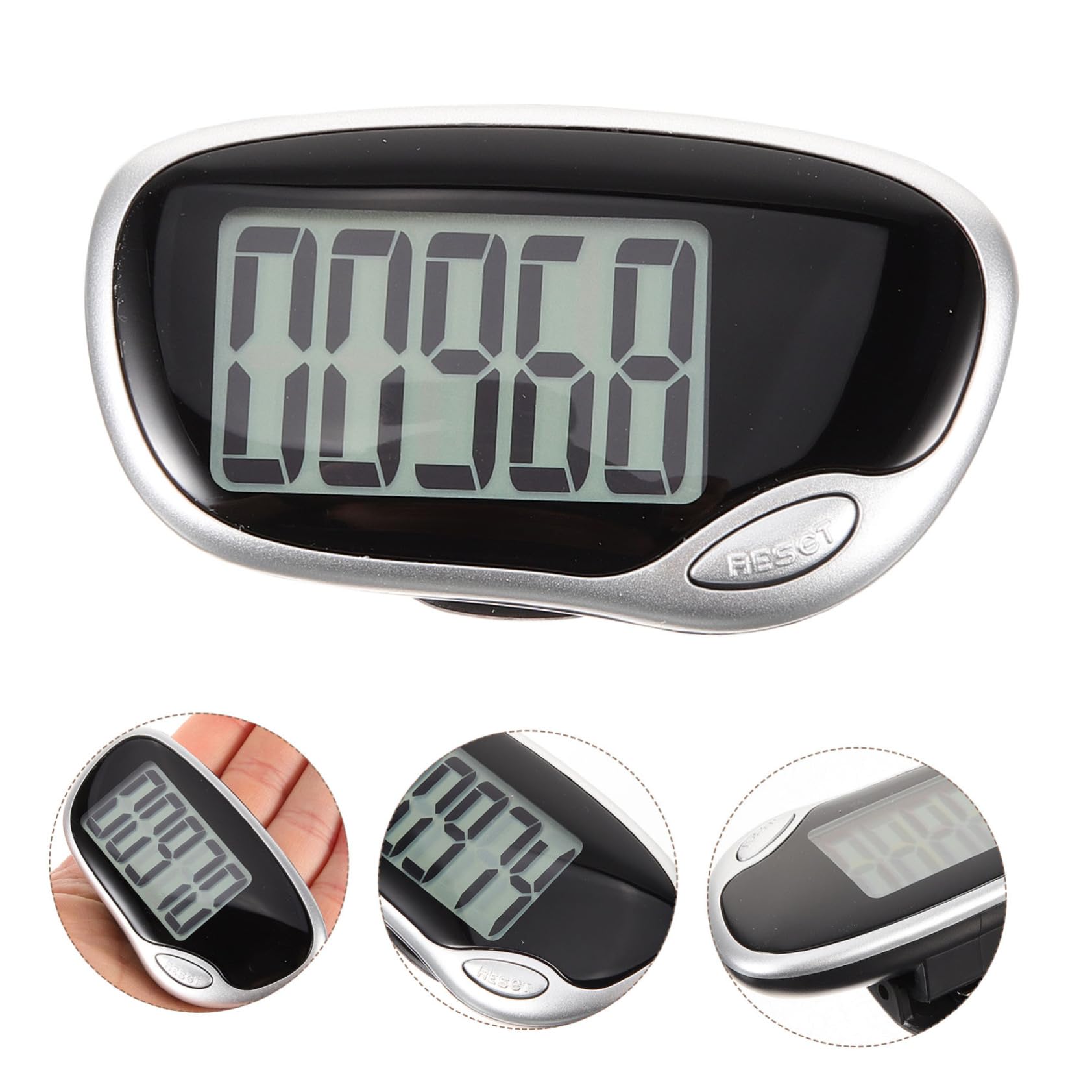 Gogogmee Black Professional Walking Counter Creative Passometer Multifunctional Walking Counter Abs Convenient Pedometer