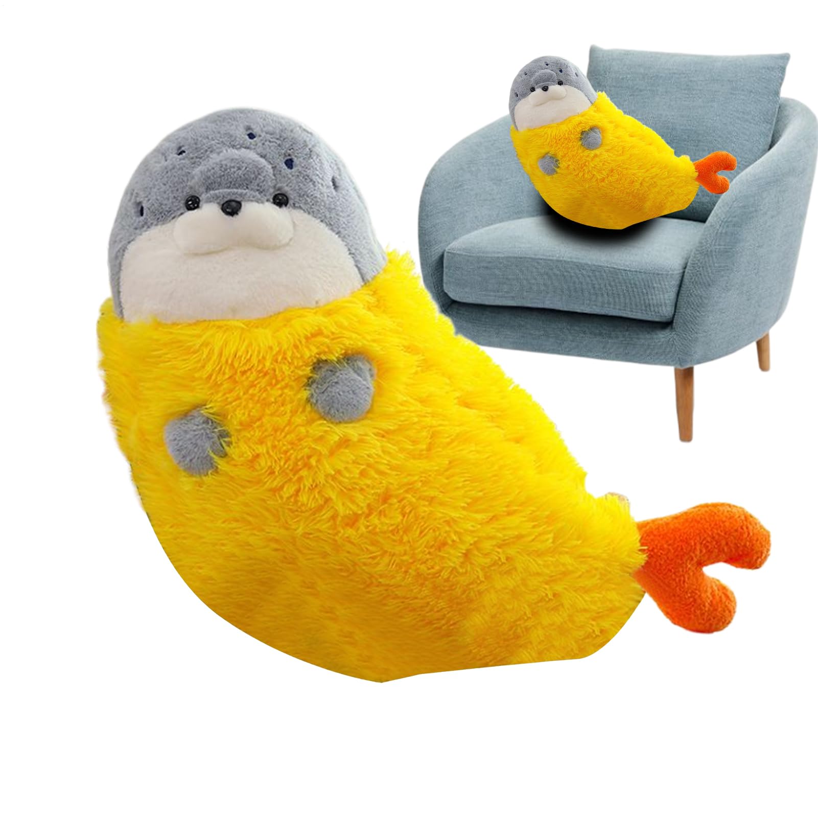 Générique Plüschfigur Robbe, niedliche Kollektion – dekoratives Kissen aus Tierplüsch | für Haus, Auto, Geburtstag, Weihnachten, Erwachsene, , Mädchen, Schlafzimmer, Spielzimmer, Sofa