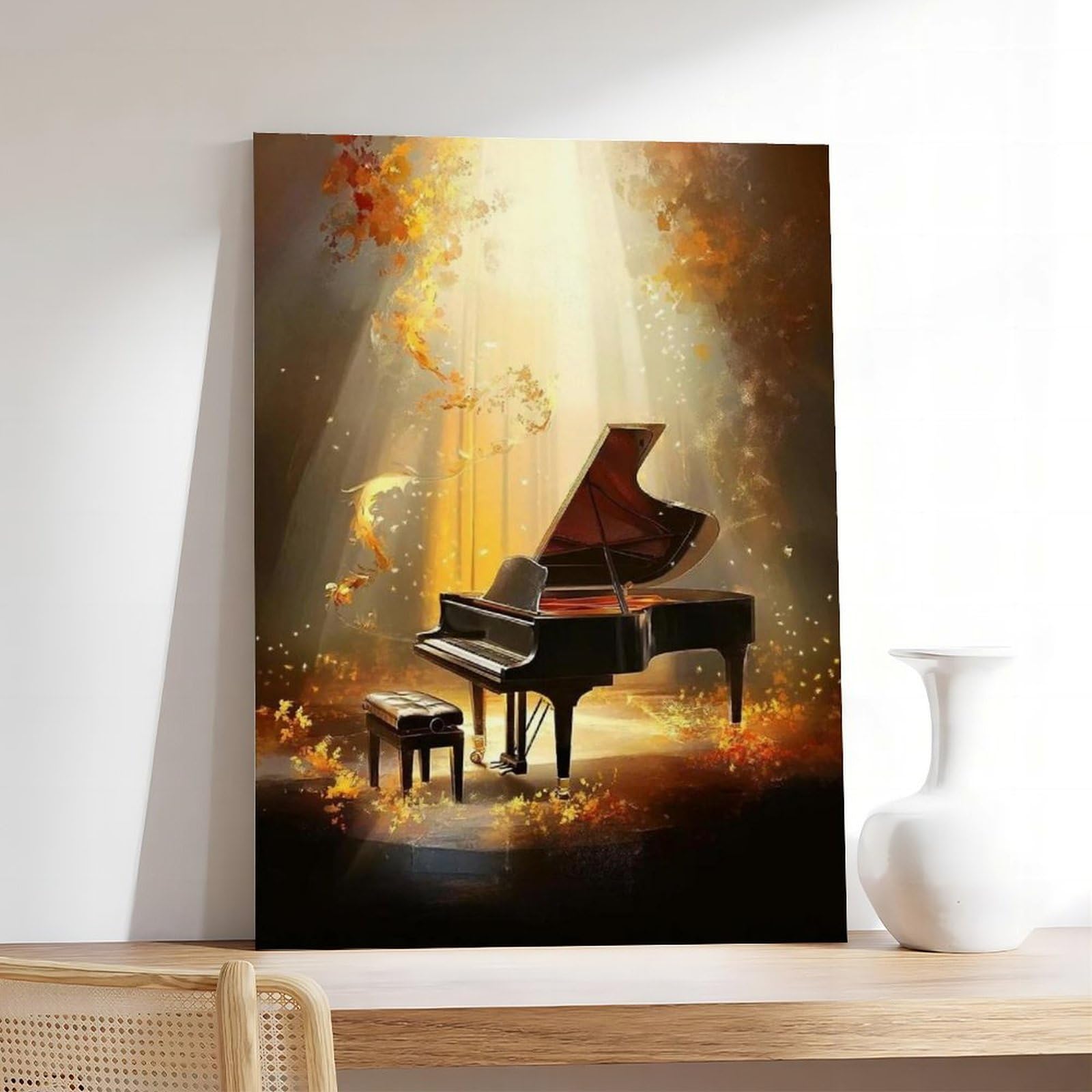 Stampa artistica da sogno, elegante decorazione per sala musicale, poster su tela, decorazione per camera da letto, ufficio, stanza, regalo, 61 cm L x 91,4 cm W