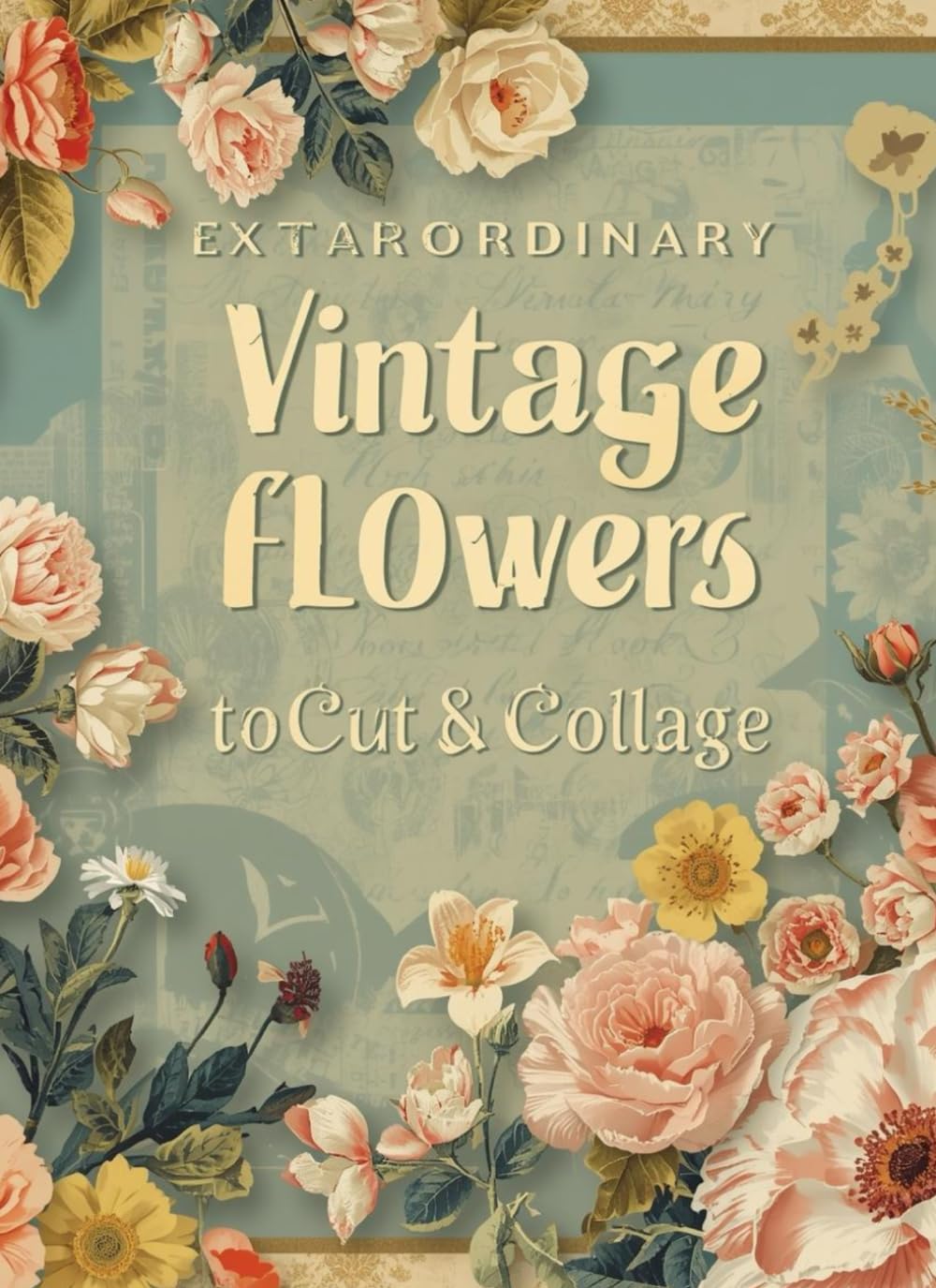 extraordinary vintage flowers to cut & collage