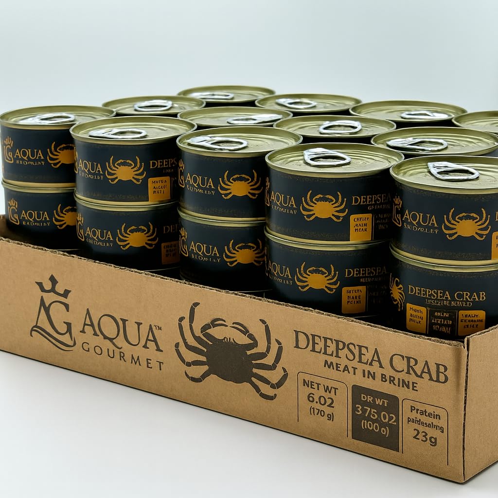 Aqua Gourmet - Canned Premium Deepsea Crab Meat in Brine, 6 oz Cans
