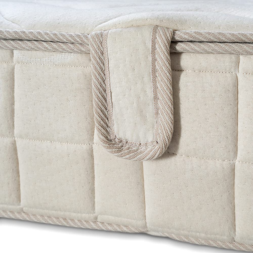 Primo Line Natura materac lateksowy, 80% naturalny lateks, 7-strefowy materac 140 x 200 H2, wysokość 20 cm, RG 75 (do 95 kg), poszewka bawełniana (200 cm x 200 cm, stopień twardości: H2 (95 kg))