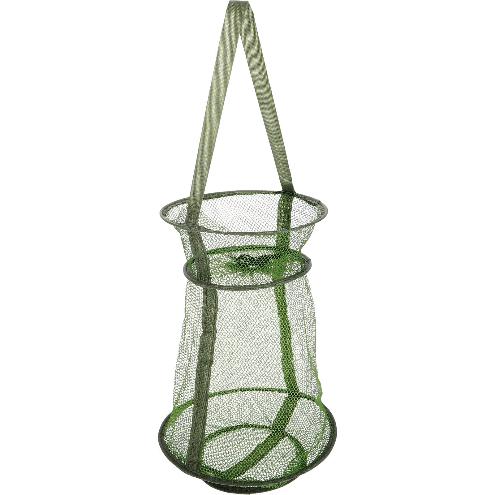 MAGICLULU Foldable Floating Fishing Basket, Folding Fishing Basket, Nylon, 3-layer Collapsible Small Mesh, Green, Portable Fish Trap for Fish and Crabs, Outdoor Adventures, Beginners