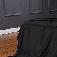 Vista 3 de LILYSILK Sábana encimera de seda de morera de 19 momme de seda, color negro, tamaño individual