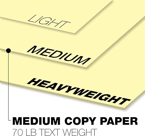 Miniatura 3 de Springhill 024159R - Papel de copia amarillo canario de 8.5 x 11 pulgadas, texto de 70 libras, 104 gsm, 500 hojas (1 resma), papel de impresora de