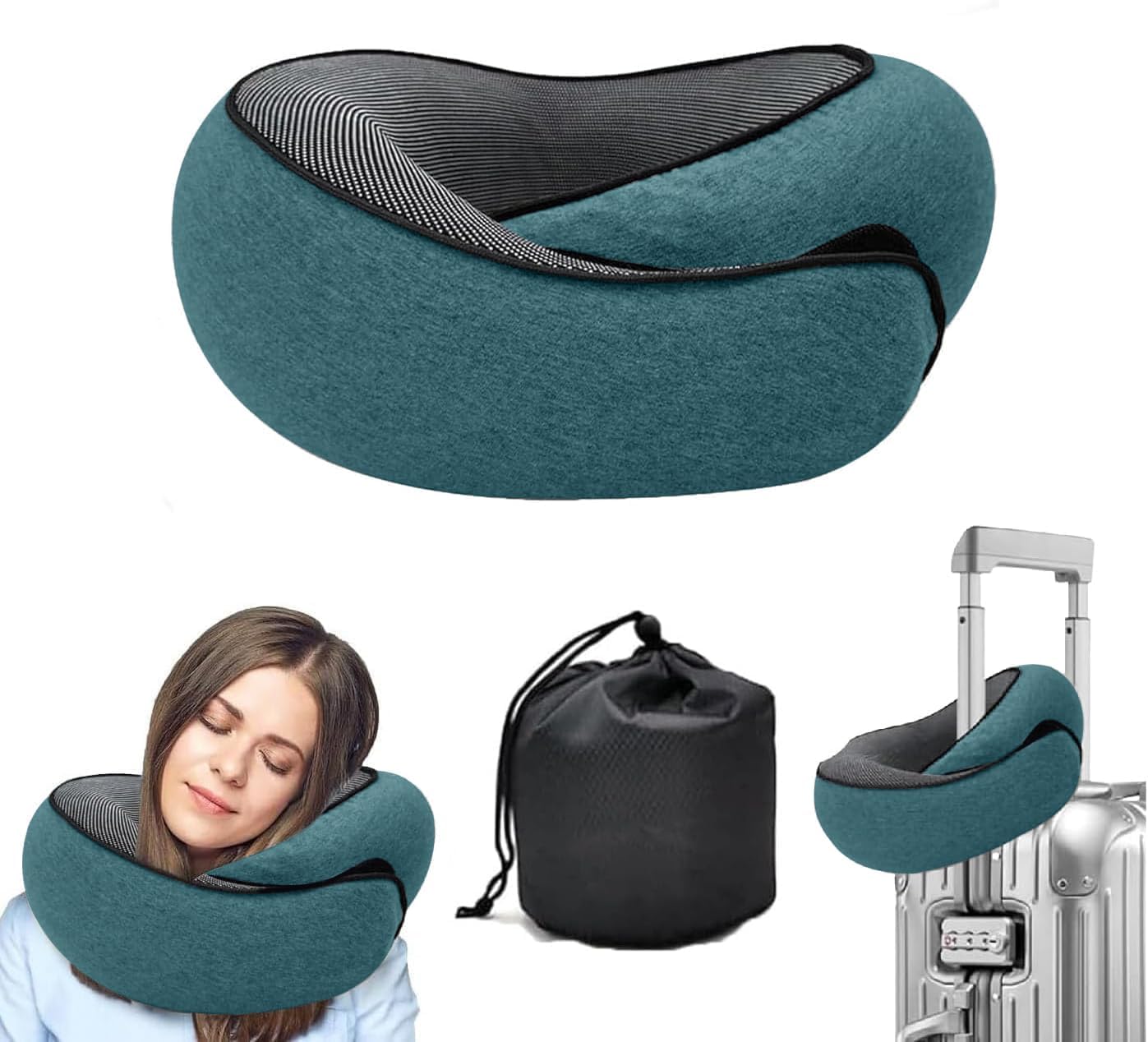 WEERSHUN Travel Pillows for Airplanes,2024 New Travel Pillow,Travel Neck Pillow Airplane Memory Foam Travel Pillow Neck Pillow for Traveling Suitable for Airplanes,Offices and Cars