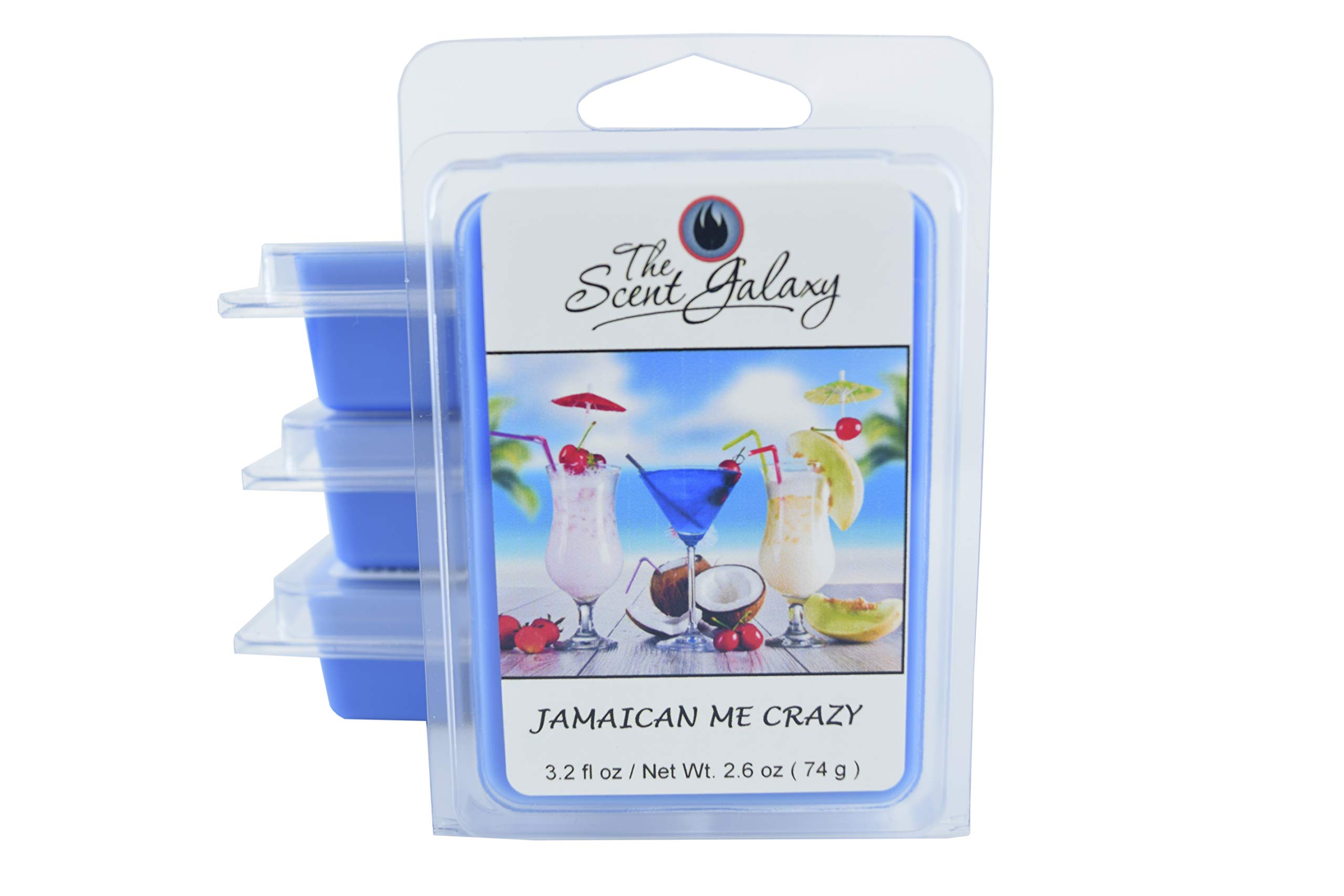 The Scent GalaxyJamaican Me Crazy Wax Melts - Highly Scented Wax Melts - Long Lasting Aroma - Pure and Natural - Hand Poured - 2 Pack of 6