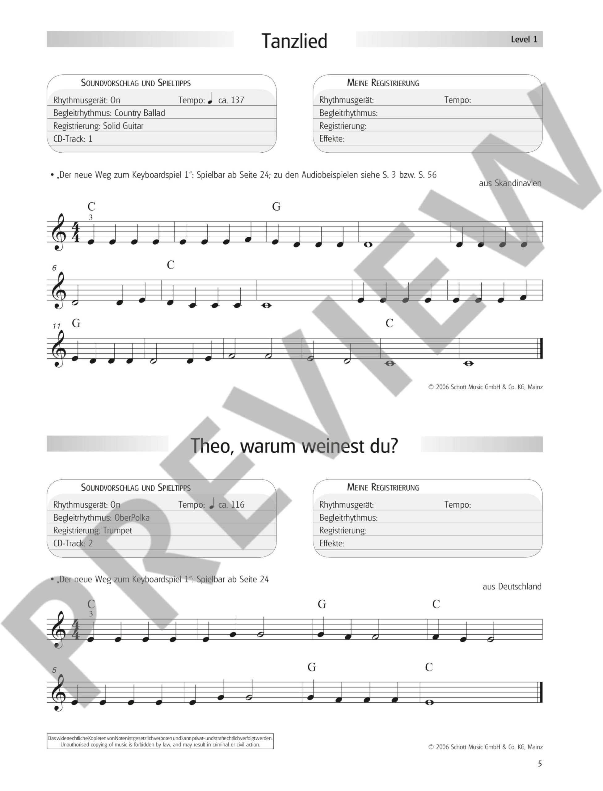 Songs & Sounds: 56 Arrangements. Spielheft zu "Der neue Weg zum Keyboardspiel 1". Band 1. Keyboard. Spielbuch. (Der neue Weg zum Keyboardspiel, Band 1)