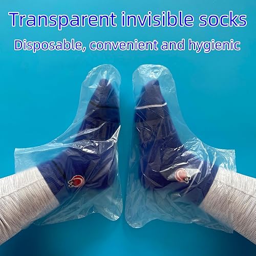 Miniatura 2 de BJEFHYP disposable socks, ice skating socks, bowling socks, foot bath covers,plastic socks,universal size, 100 pieces, transparent color