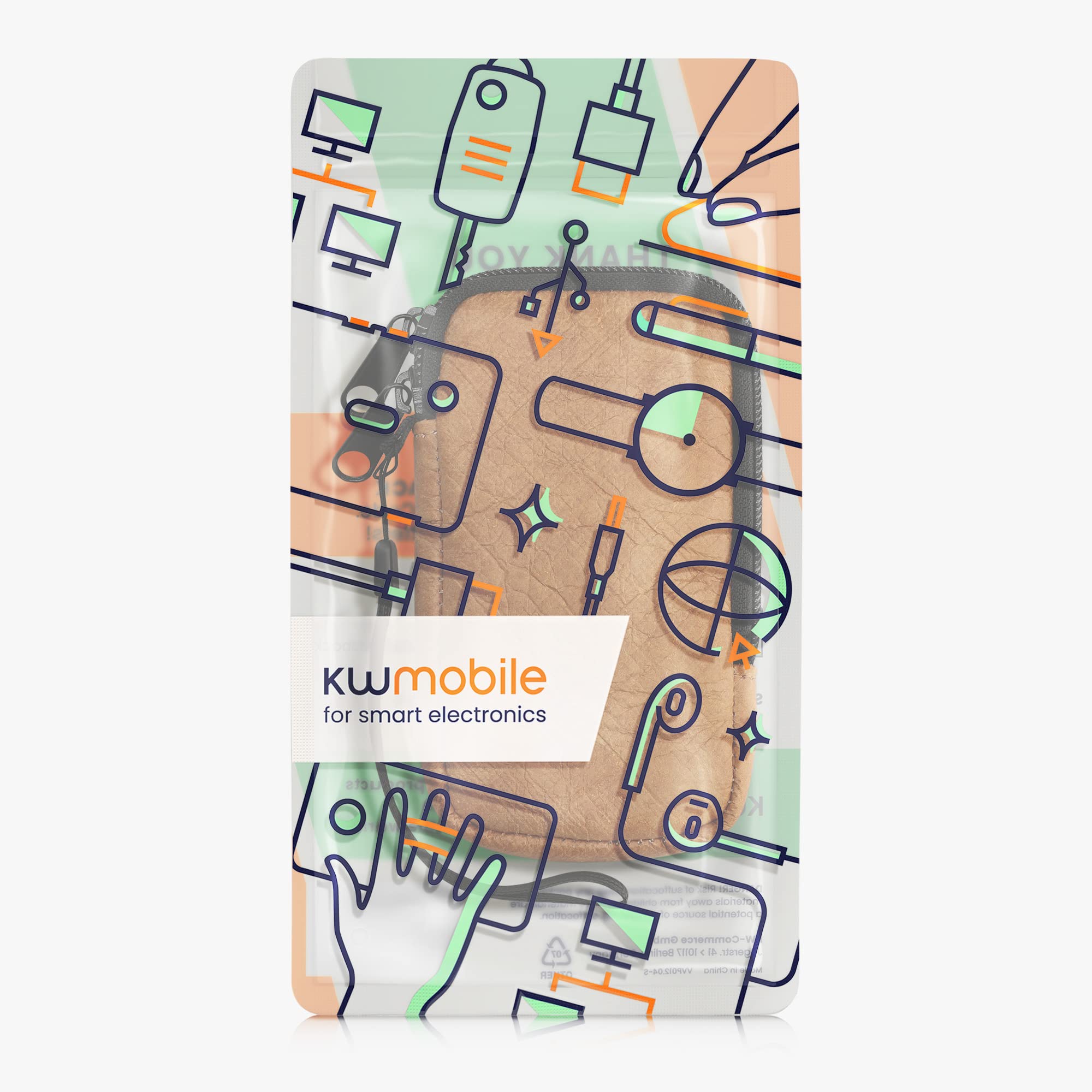 クッション ポーチ スマホポーチ 保護ケース 茶色 Amazon | kwmobile クッション ポーチ XS - 3,5/4