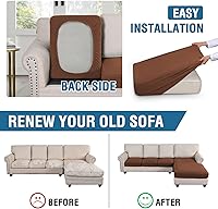 Vista 480 de H.VERSAILTEX 2025 New Sectional Couch Covers 8 Pieces Stretch Sofa Covers for Sectional Sofa Set Separate L Shaped Couch Cover for Both Left/Right