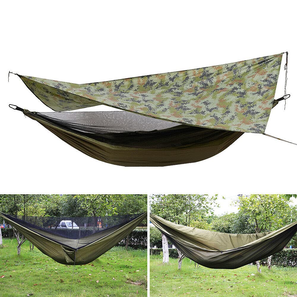 Hamaca ultraligera con mosquitera para 2 personas, para camping, viajes