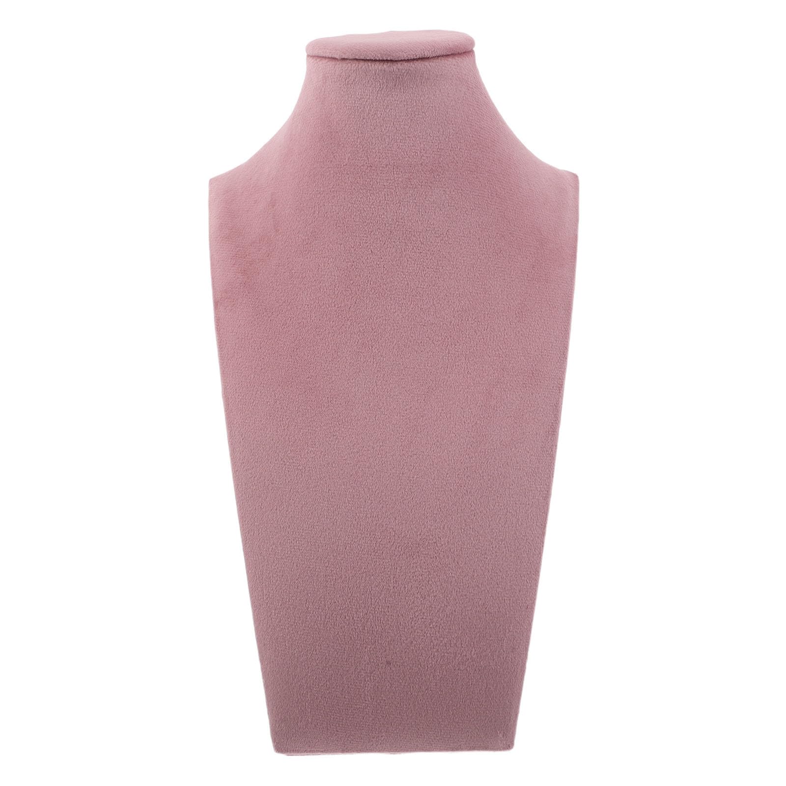 Mannequin présentation bijoux robuste rose velours fini les chutes de collier