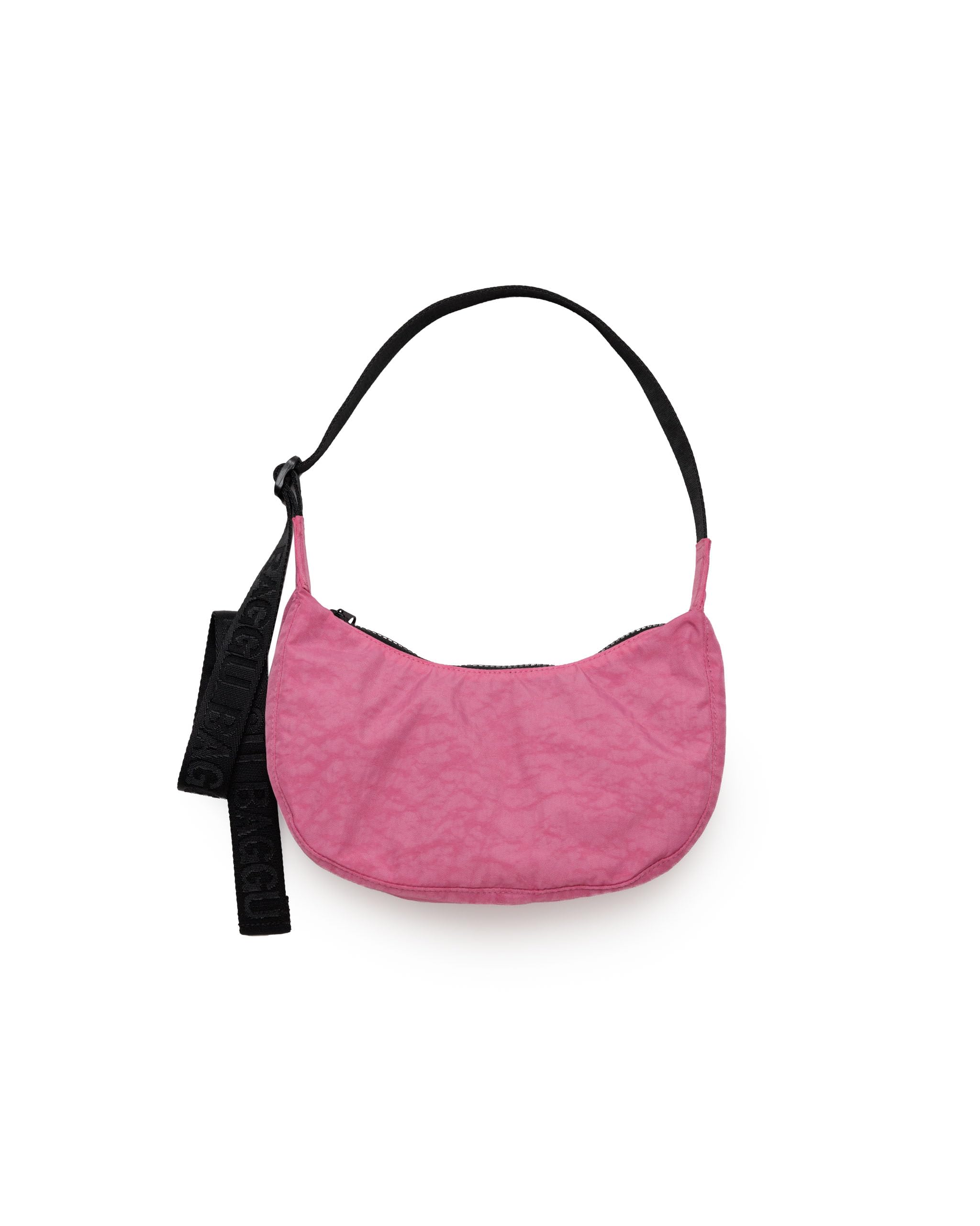 BAGGU Small Nylon Crescent Bag - Azalea Pink