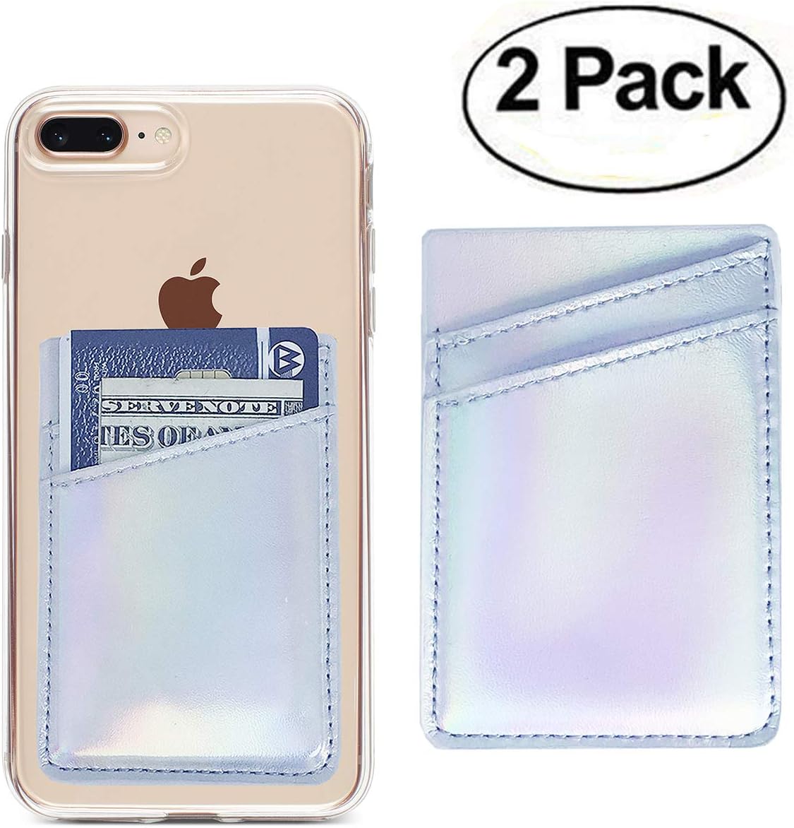 Oddss 2 Pack Cell Phone Card Holder Sticker on Back of