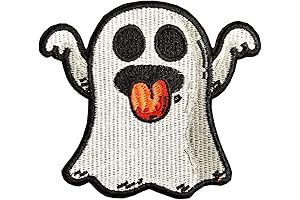 Humorous Ghost Patches: Embroidered Expressions for Your Wardrobe