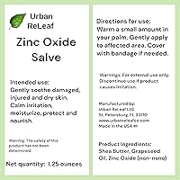 Vista 5 de Urban ReLeaf Zinc Oxide Salve ! Gently Soothe & Protect Damaged, Injured & Dry Skin! First Aid, Burns, Rashes, Scrapes! Deeply Hydrating Protection.