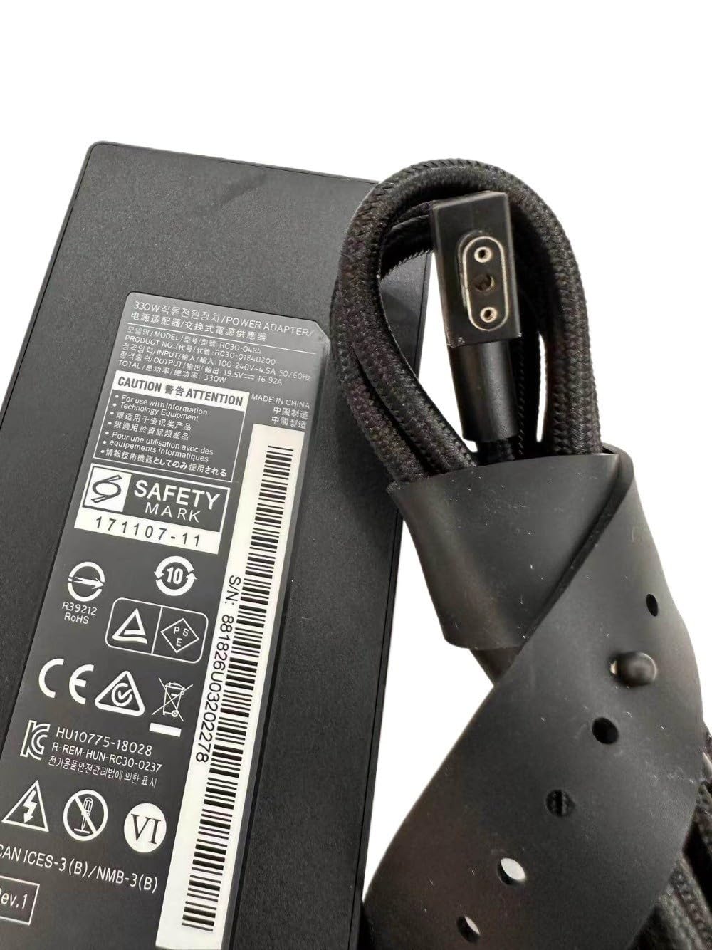 330W GaN Charger for Razer Blade 16/18 RZ09-0483 RZ09-0484 RTX 4080/4090 Gaming Laptop RC30-0484 RC30-04840200 AC Power Supply(Without Cord)