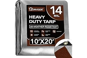Heavy Duty Tarp Cover, Extra Thick & Waterproof 10x20Ft Tarps