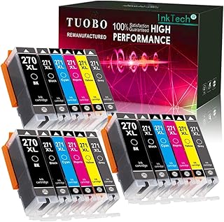 Tuobo PGI-270XL CLI-271XL PGI 270 XL CLI 271 XL Compatible Ink Cartridge Replacement for Pixma MG5720 MG5721 MG5722 MG6820 MG6821 MG6822 MG7720 TS5020 TS6020 TS8020 TS9020 (18 Pack with Gray)