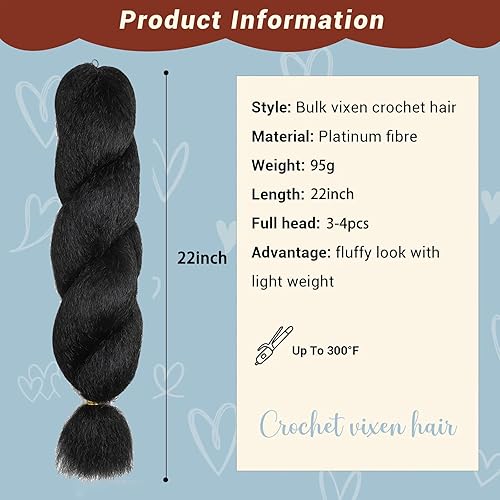 Miniatura 2 de 26 pulgadas, 3 paquetes (9.51 onzas), cabello trenzado preestirado, fácil trenza, profesional, sin picazón, fibra sintética fácil de trenzar, ajuste