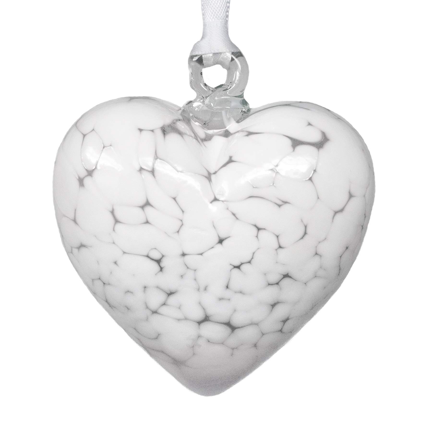 Milford Collection Glass Friendship Heart Small - White