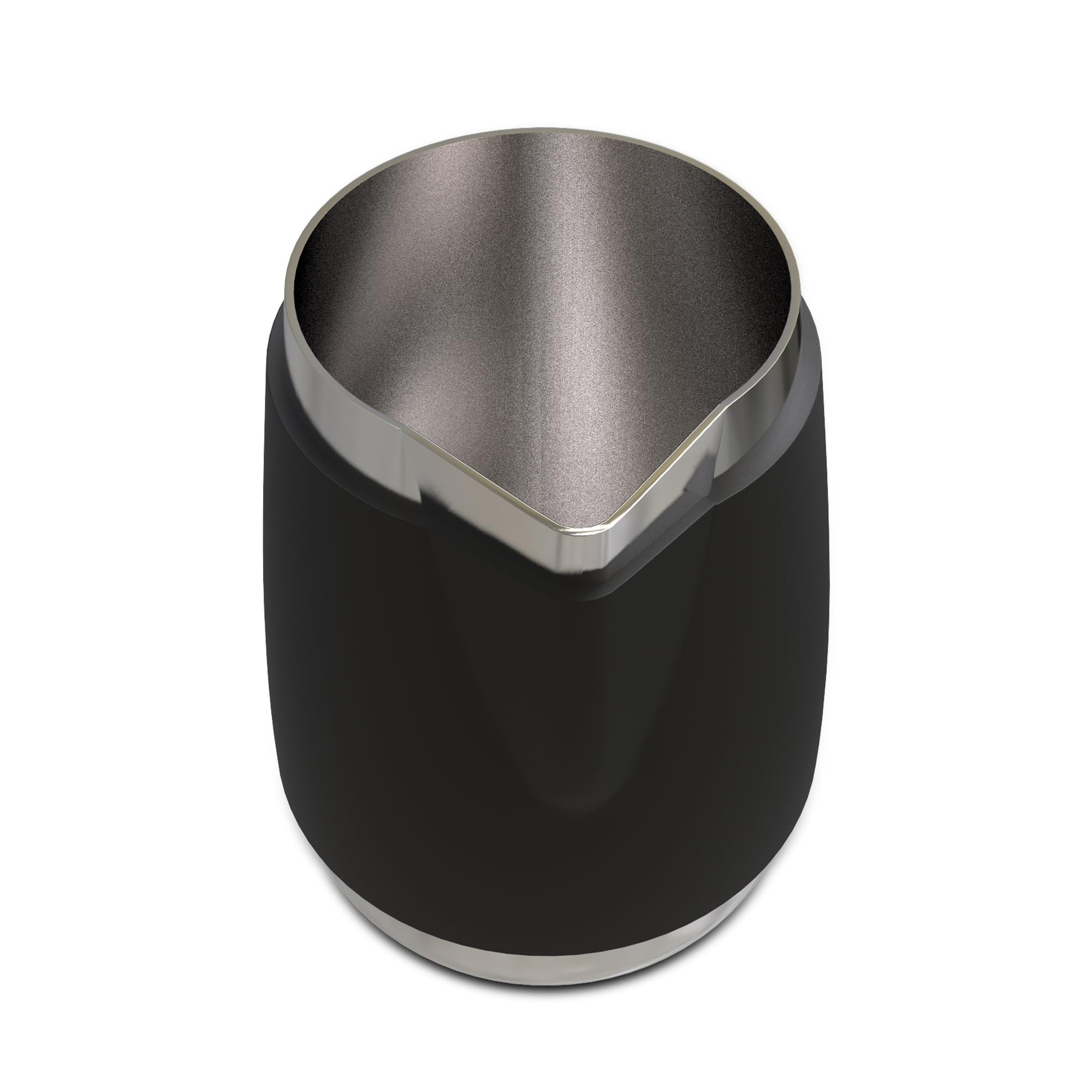 Rattleware 12 Oz Handle Free Latte Art Pitcher Stainless Steel with Rubber Grip Durable Heat Resistant Milk Frothing Pitcher for Baristas Home Cafes and Coffee Shops