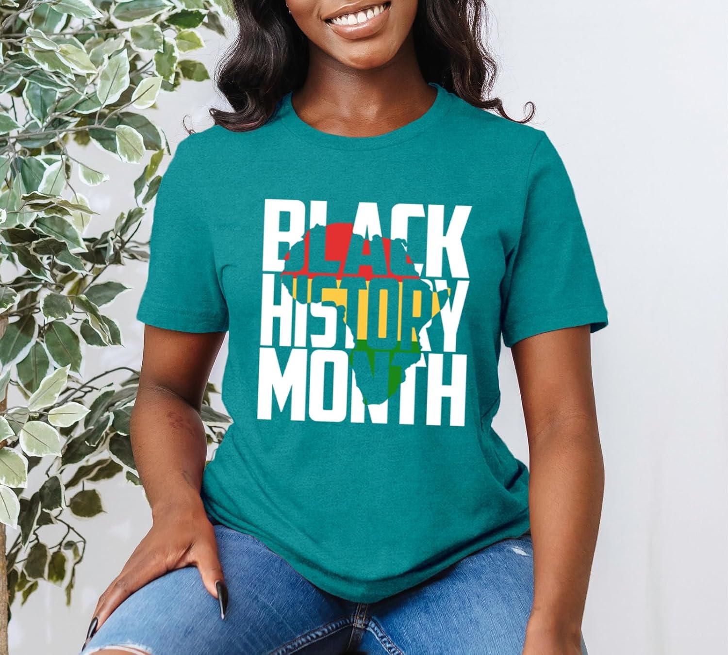 Black History Month Shirt for Women Africa Map Tshirt African-American Tee Shirts - Image 3