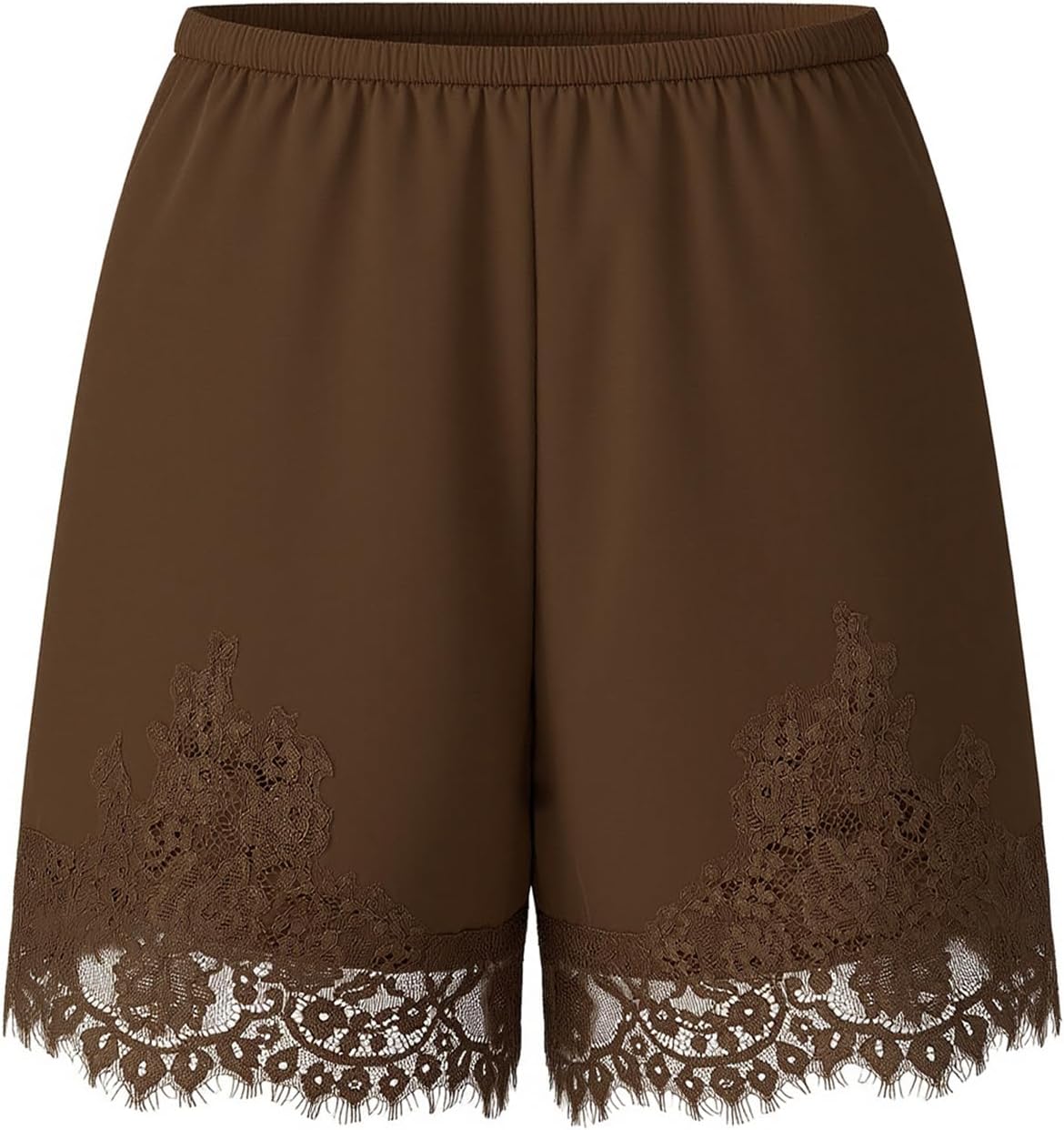 UAURORAO Women Satin Silk Shorts Lace Trim Patchwork Mini Micro Shorts Silky Low Rise Coquette Lounge Slip Bottoms - Image 6