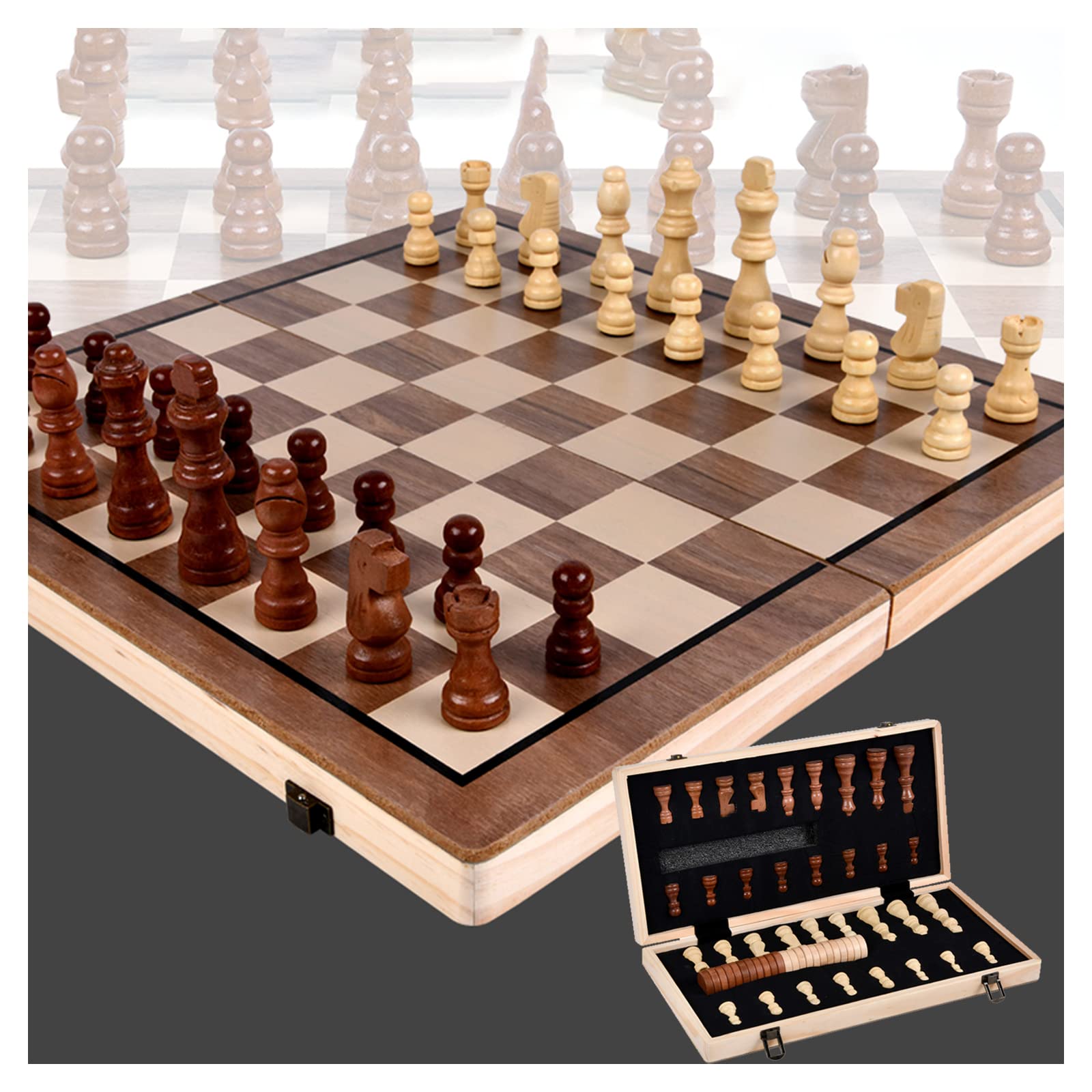 Buy Chess Set 40×40 cm Large Chess board Wooden Chess