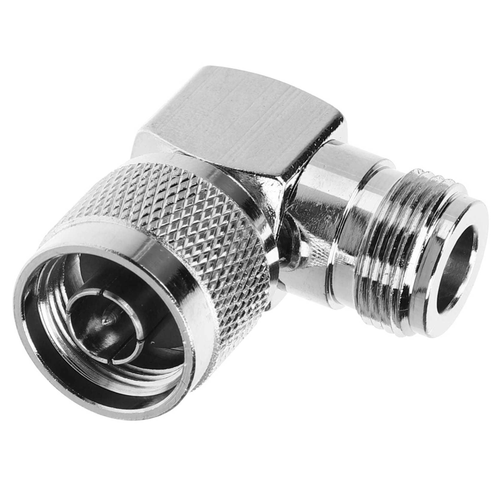 Hemobllo 4pezzi Adattatore Coassiale n Maschio n Femmina Connettore Angolare Per Estensione Cavo Design Compatto e Leggero Alta Prestazione e Resistente Alla Sostituzione Facile Per Antenne