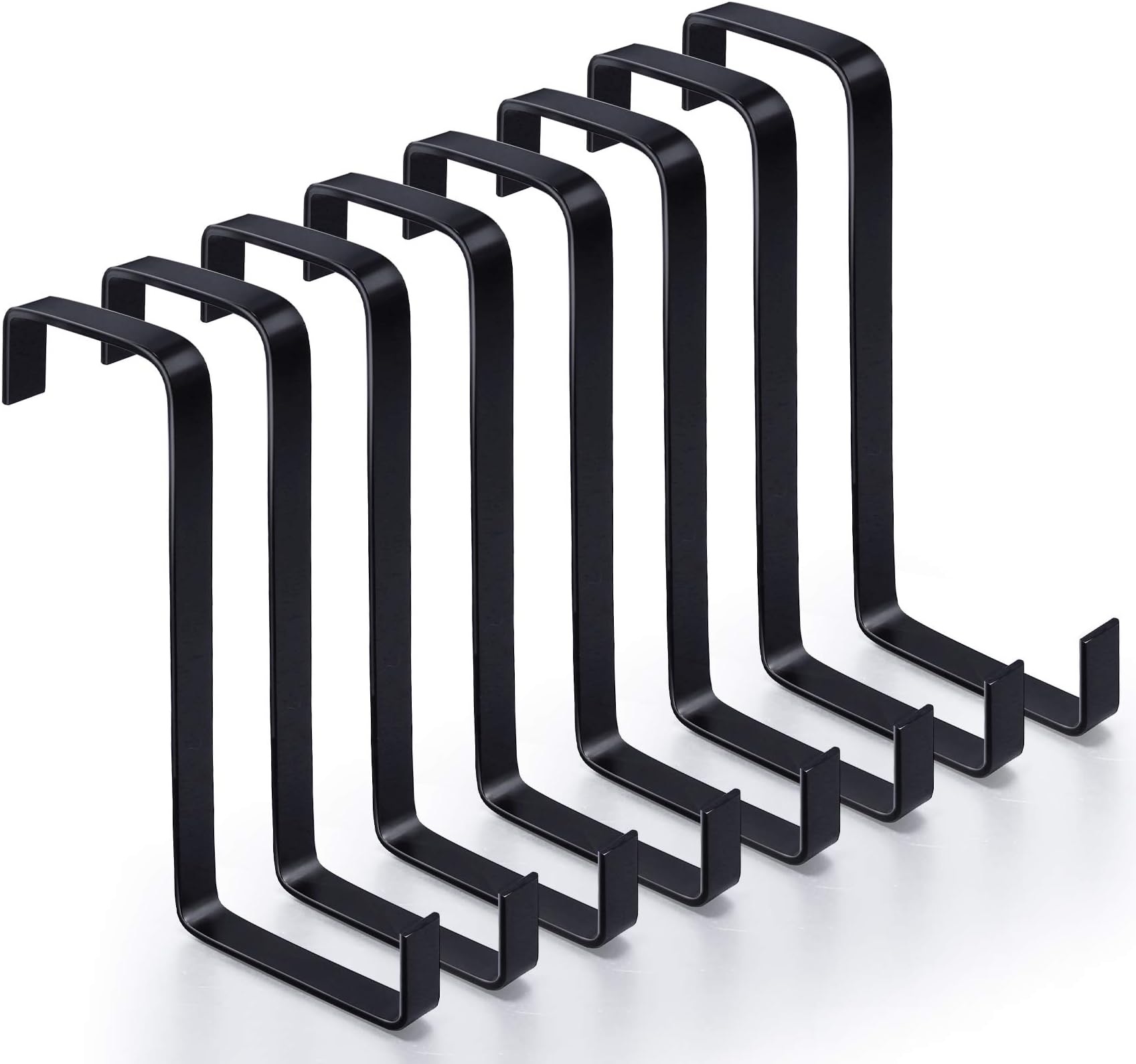 ilauke 8 Pack Over Door Hooks, ZShaped Reversible Door Hooks, Dual