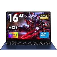 NAIKLULU 16 Pollici PC Portatile Processor N150(1.2 a 3.6Ghz)